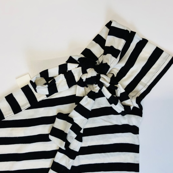 NWT Anthropologie Maeve Striped One-Shoulder Bow Top - Picture 10 of 16